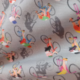 Popeline coton  cyclistes