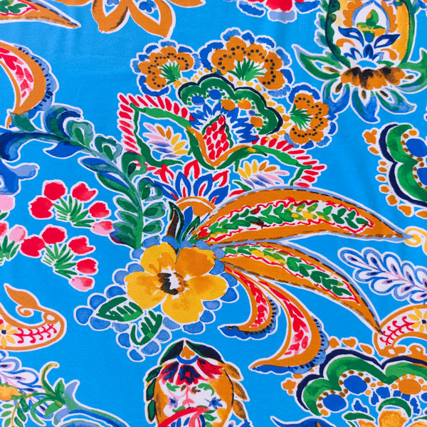 Jersey de viscose turquoise