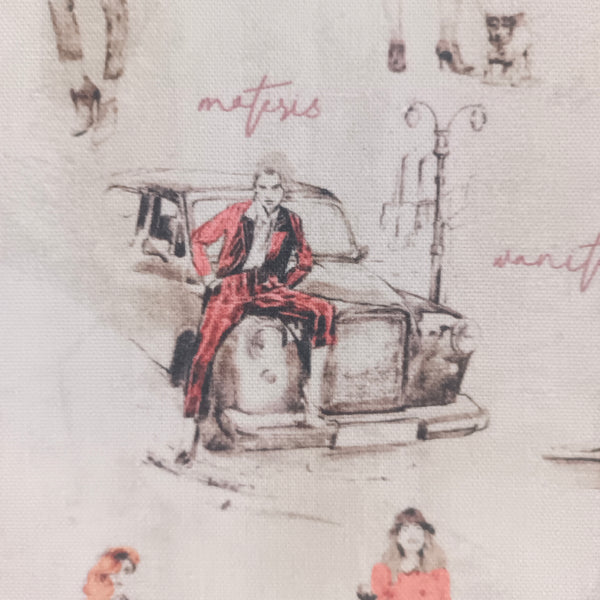 Toile de coton figurines de mode