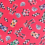 Popeline coton voitures de course
