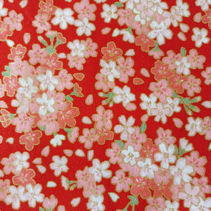 Coton  japonais fleur cerisier rouge