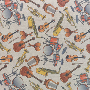 Toile de coton instruments de musique