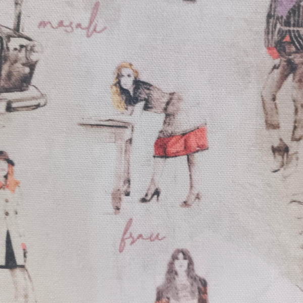 Toile de coton figurines de mode
