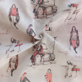 Toile de coton figurines de mode