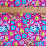 Jersey de coton patte patrouille rose