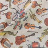 Toile de coton instruments de musique