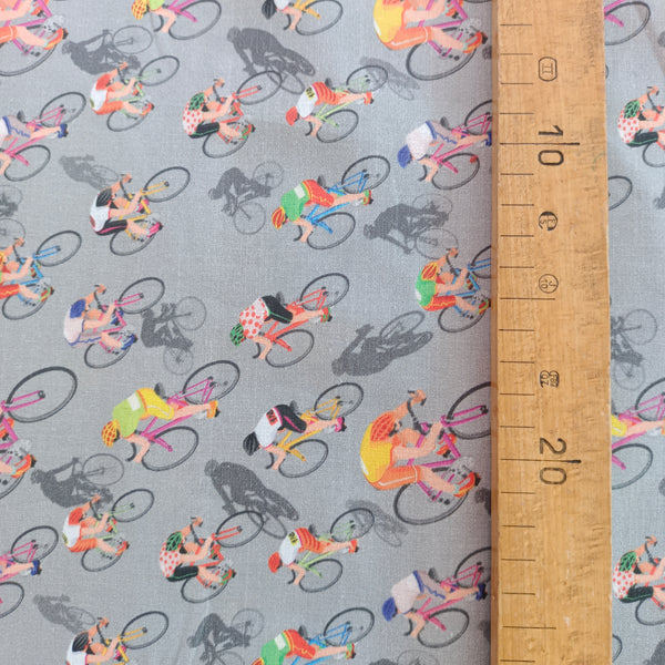 Popeline coton  cyclistes