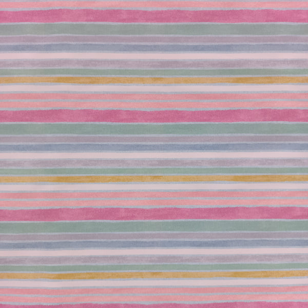 Popeline coton rayures multicolores