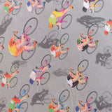 Popeline coton  cyclistes