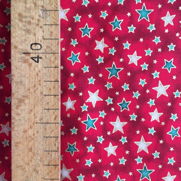 Tissu coton étoiles de noel