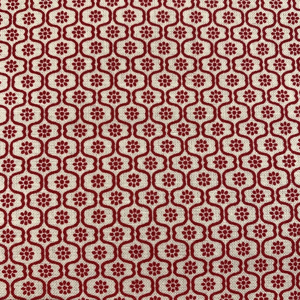 Coton forme géométrique ronde rouge