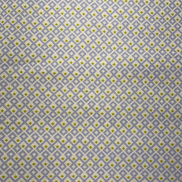 Coton formes géométriques bleu