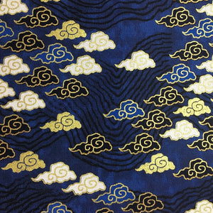 Tissu coton japonais nuages