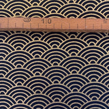 Tissu japonais éventail noir