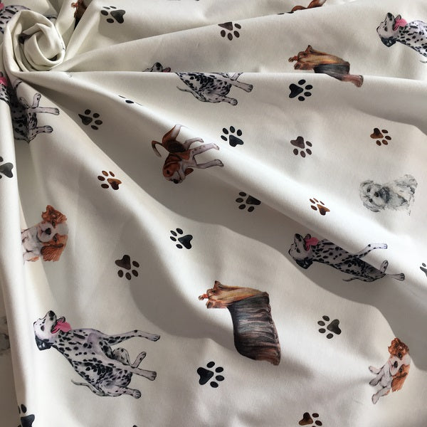 Tissu jersey motif chien