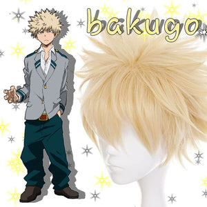 Perruque cosplay Bakugo