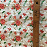 Broderie anglaise rose rouge