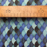Tissu coton japonais arc bleu