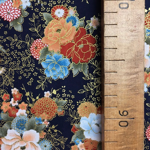 Tissu japonais bouquet de fleur