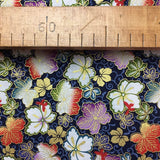 Tissu motif fleurs japonaises