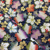 Tissu motif fleurs japonaises