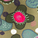 Tissu coton fleurs de cactus
