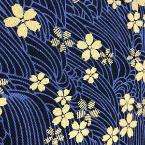 tissu japonais bleu