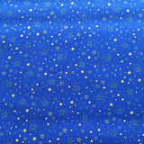 Tissu coton stoffabrics bleu étoilé